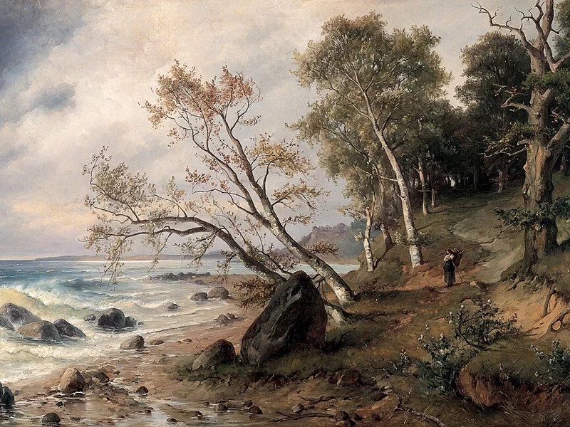 1838-Friedrich Preller - Costa del Mar Baltico sull'isola di Vilm (1888)